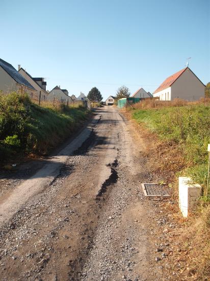 rue le champ Marot avant travaux