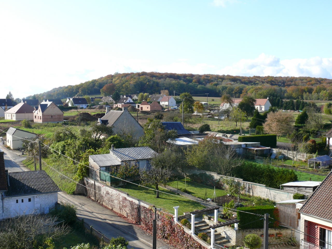 vue du haut du clocher de l'église