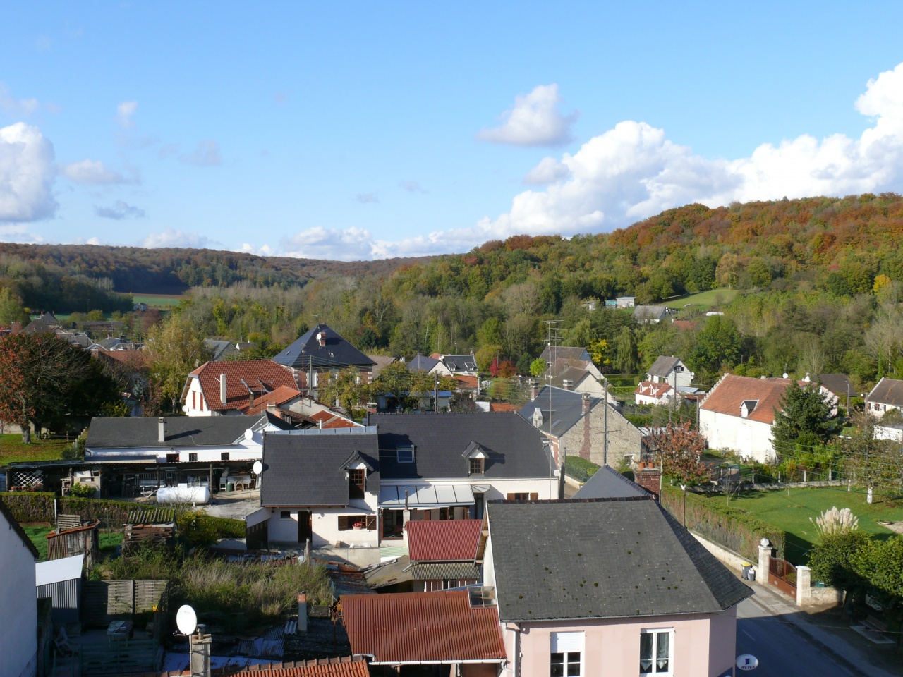 vue du haut du clocher de l'église