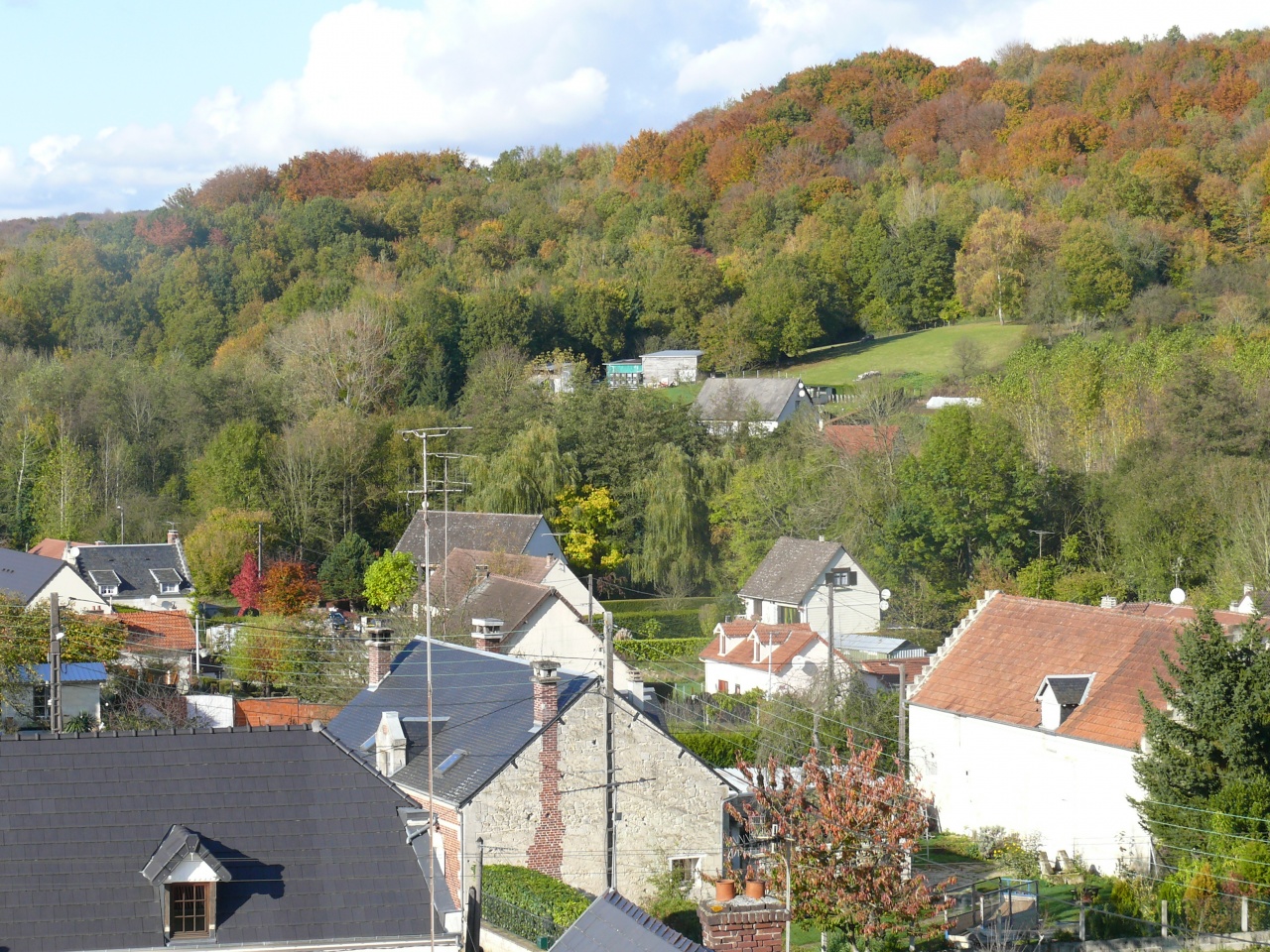 vue du haut du clocher de l'église