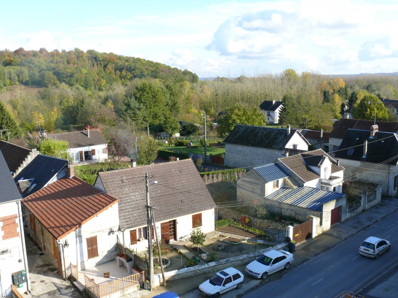 vue du haut du clocher de l'église