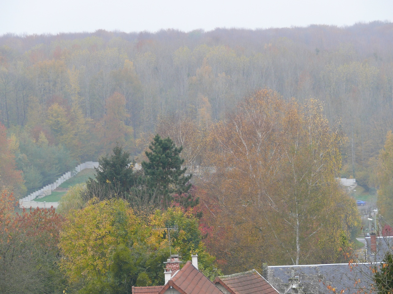 vue du haut du clocher de l'église