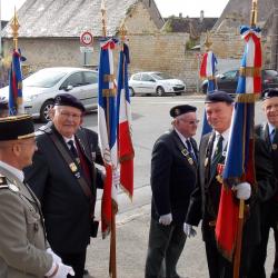 les porte-drapeaux se préparent